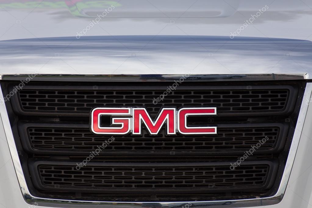 GMC logo and grille. General Motors Corporation is an American automobile division of the American manufacturer General Motors.