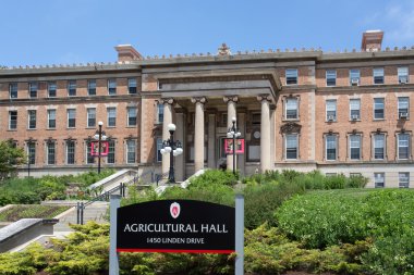 Agricultural Hall on the campus of the University of Wisconsin-M clipart