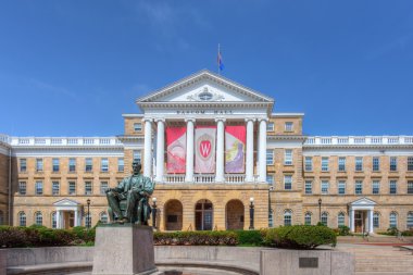 Bascom Hall on the campus of the University of Wisconsin-Madison clipart