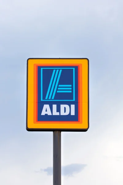 Aldi Supermarket Sign — Stock Photo, Image