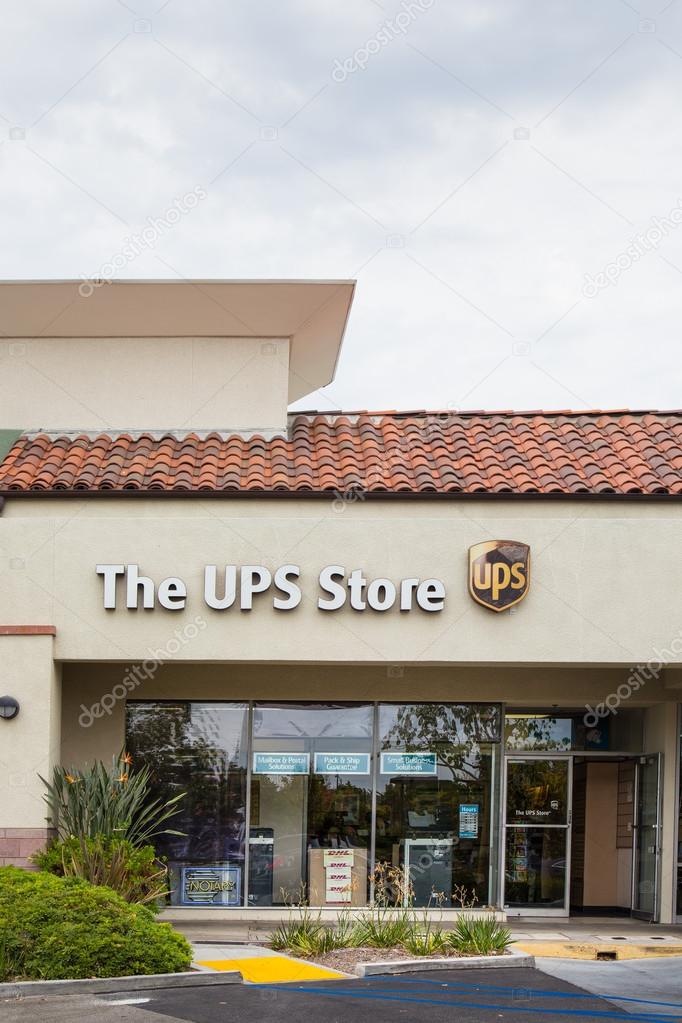 The UPS Store exterior. The UPS Store network is the world's largest franchisor of retail shipping, postal, printing and business service centers.