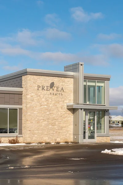 Menominee États Unis Décembre 2021 Prevea Health Clinic Signe Extérieur — Photo