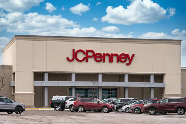 Minneapolis Usa 2021年12月22日 Jcペニー店の外観と商標ロゴ Penney Company Inc はアメリカの百貨店チェーンです — ストック写真