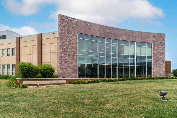 SIOUX FALLS, SD, USA - JULY 11, 2022: Science and Technology Building at University of South Dakota Sioux Falls.