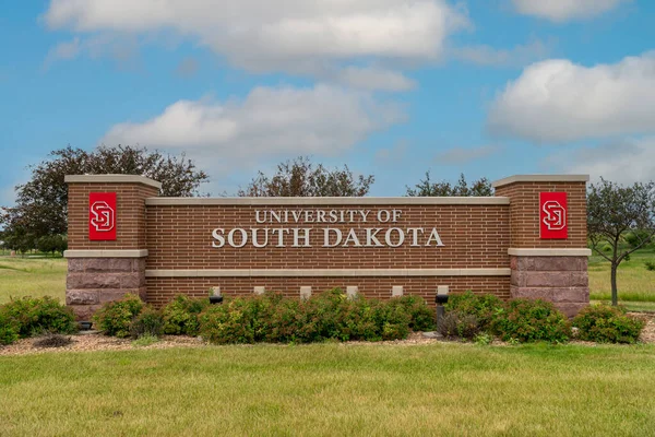 Sioux Falls Abd Temmuz 2022 Güney Dakota Üniversitesi Giriş Işareti — Stok fotoğraf