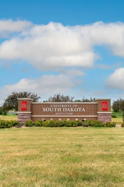 Sioux Falls Usa July 2022 Entrance Sign University South Dakota — Fotografia de Stock