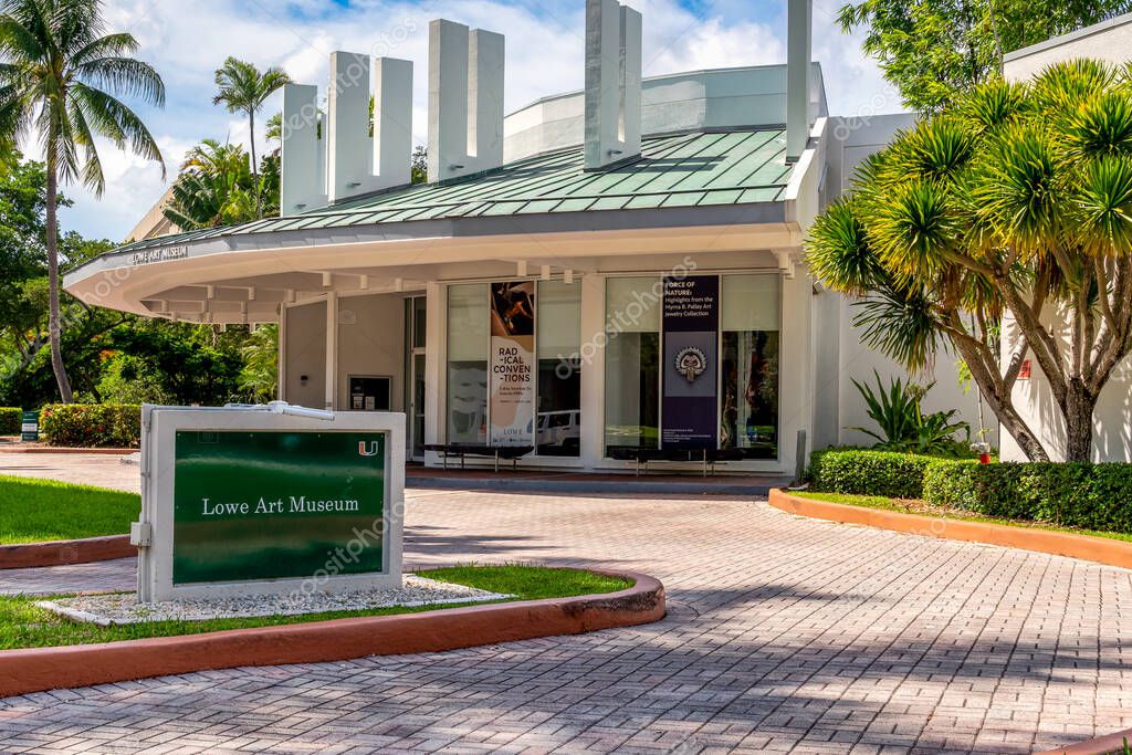 CORAL GABLES, FL, USA - JULY 2, 2022: Lowe Art Museum on the campus of the University of Miami.