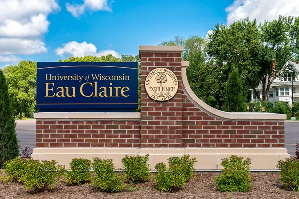 Eau Claire Usa July 2022 Entrance Trademark Logo University Wisconsin — Stockfoto