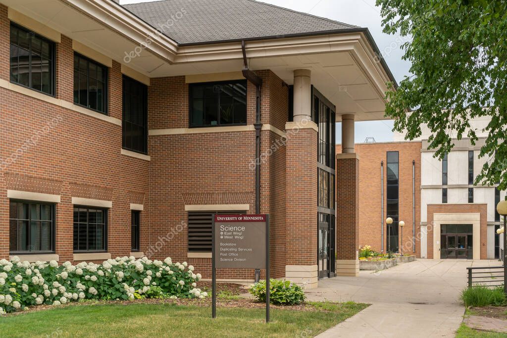 MORRIS, MN, USA - JULY 9, 2022: Science Building on the campus of the University of Minnesota Morris.