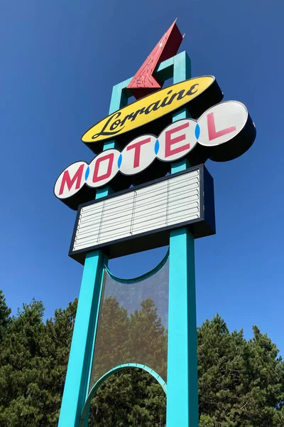 Franconia Usa August 2022 Lorraine Motel Sign Resisted Franconia Sculpture — 图库照片