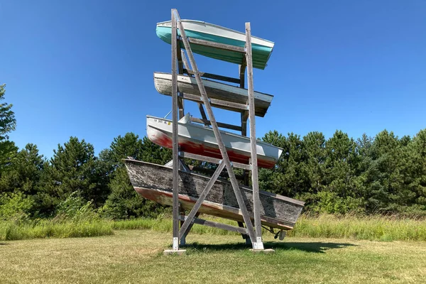 Franconia Usa August 2022 Franconia Boat Tower Franconia Sculpture Park — Stockfoto