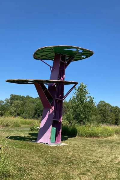 Franconia Usa August 2022 Solar Tree Franconia Sculpture Park — Foto Stock