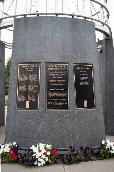 Stillwater Usa August 2022 World War Placard Stillwater Minnesota Veterans — Stok fotoğraf