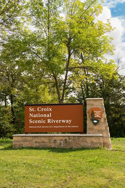 Stillwater Usa September 2022 Croix National Scenic Riverway Sign Croix — 图库照片