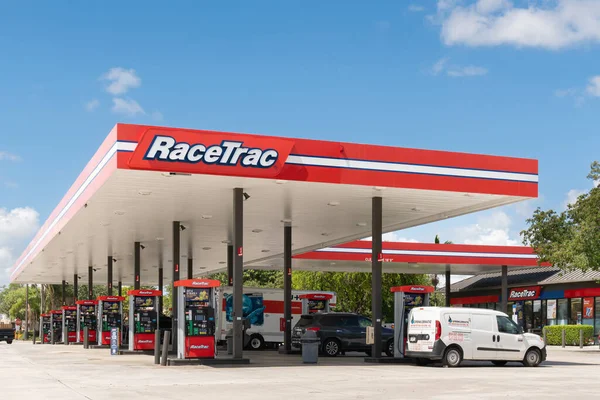 Davie Usa 1Er Juillet 2022 Panneau Station Service Racetrac Logo — Photo