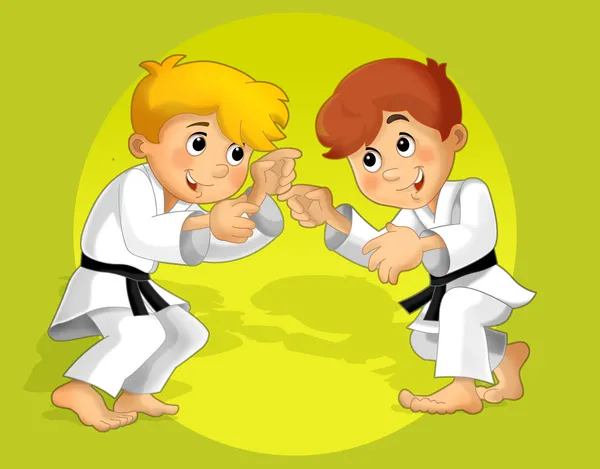 Twee kinderen opleiding martial arts — Stockfoto