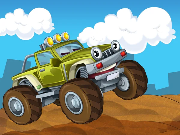 Off road auto cartone animato — Foto Stock