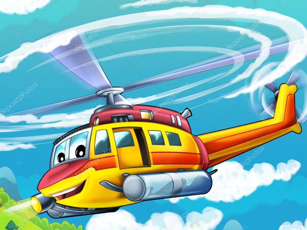 Desenho Animado De Motociclista E Helicóptero Que Se Dirige Ao Longo Da  Rota 66 Ilustração Stock - Ilustração de rota, motor: 258681895