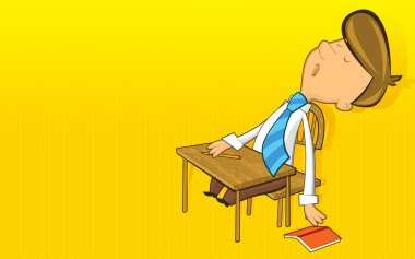 Büro memuru çizgi film