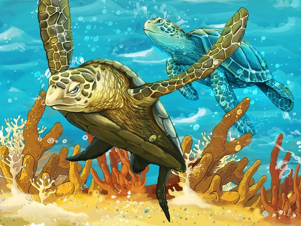 Dalış çifti, çizim