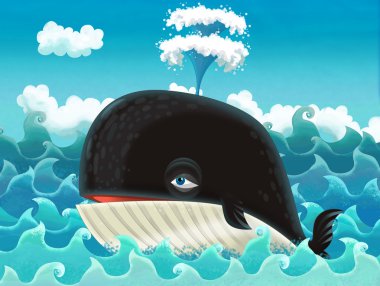 Cartoon whale clipart