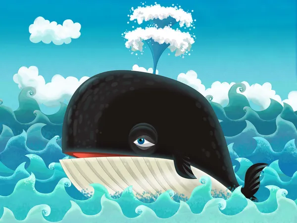 Baleine à dessin animé — Photo