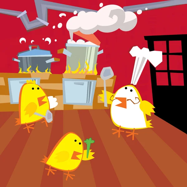 I restaurangen laga mat av kyckling chief — Stockfoto