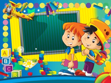 eğlenmek ve uzay - zaman okul veya anaokulu - metin için öğrenmek