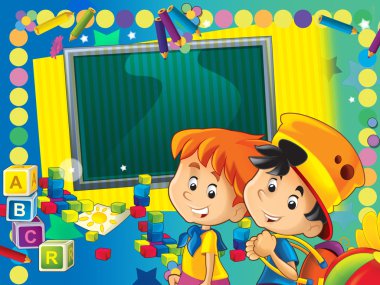 eğlenmek ve uzay - zaman okul veya anaokulu - metin için öğrenmek