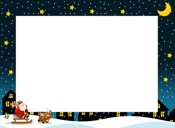 クリスマス国境 - 正方形のフレーム - スタイリッシュな - エレガントな - のためのスペースのテキスト — ストック写真