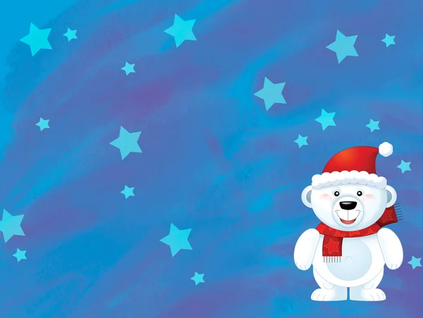 L'orso polare di Natale — Foto Stock