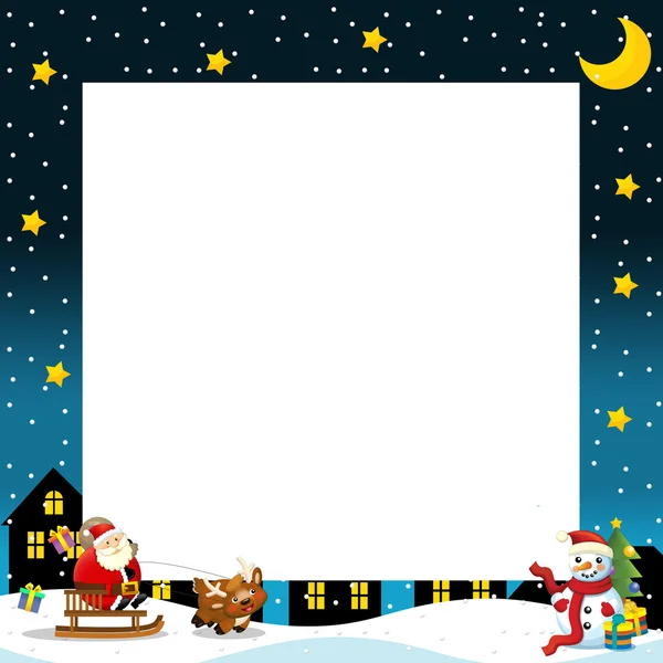 The christmas border - square frame — Stock Photo, Image