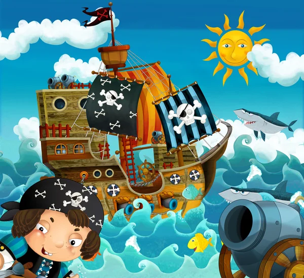 Los piratas y los barcos —  Fotos de Stock