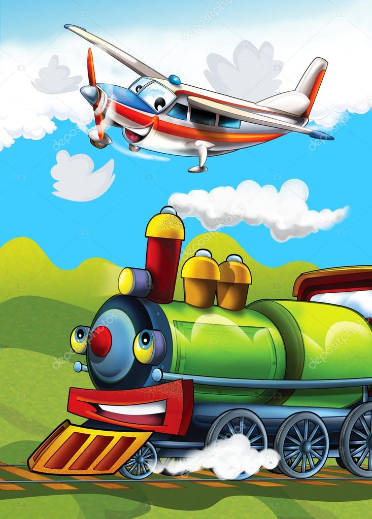 Little happy train illustration