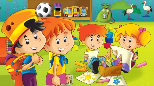 karikatür anaokulu - eğlence ve oyun