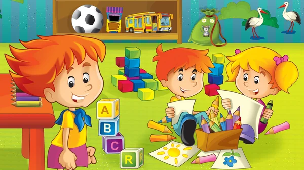 karikatür anaokulu - eğlence ve oyun