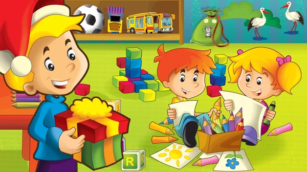 Der Cartoon-Kindergarten — Stockfoto