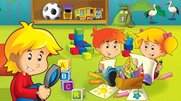 Der Cartoon-Kindergarten — Stockfoto