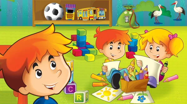 Der Cartoon-Kindergarten — Stockfoto