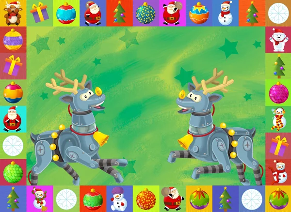 Twee deeron een groene achtergrond, textuur — Stockfoto