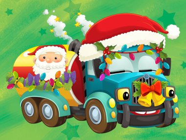 kamyon ile renkli resimde