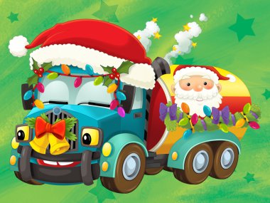 kamyon ile renkli resimde