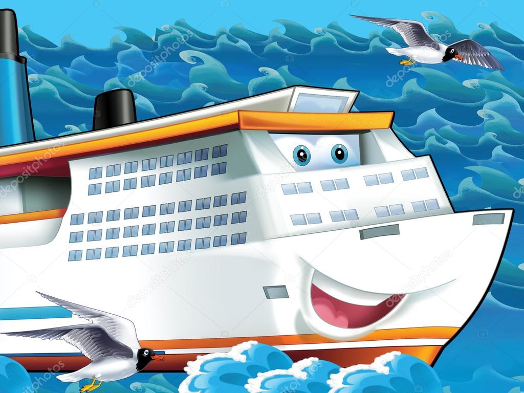 The big, happy cruise liner