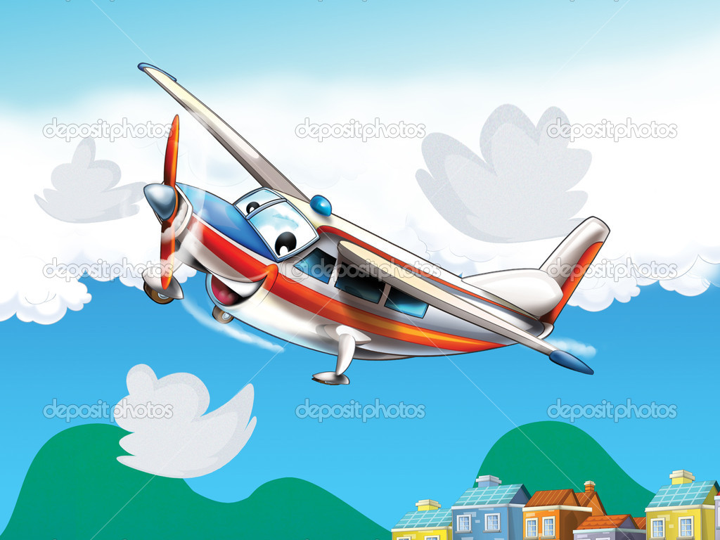 Little happy cartoon plane Stock Photo by ©illustrator_hft 13963737 Little happy cartoon plane Stock Photo by ©illustrator_hft 13963737