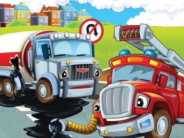 Fire truck rescue clipart