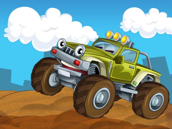 Off road auto cartone animato — Foto Stock