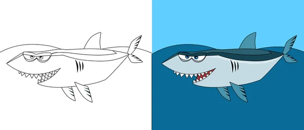 Καρχαρίας κινουμένων σχεδίων — Φωτογραφία Αρχείου