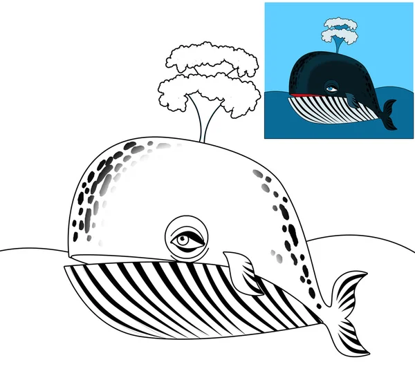 Cartoon walvis — Stockfoto