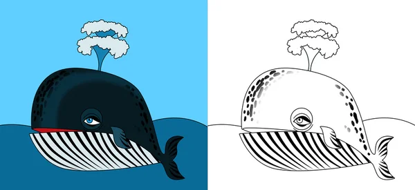 Cartoon walvis — Stockfoto