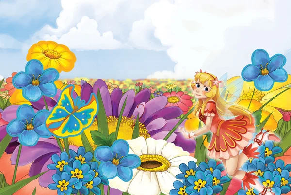 The fairy - Beautiful Manga Girl - illustration — Stock Photo, Image